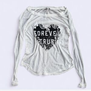 American Eagle Outfitters Women's White Long Sleeve Top